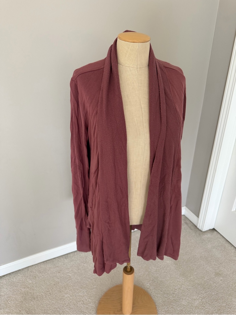 Athleta Open-Front Women's Cardigan Sweater in Dusty Rose